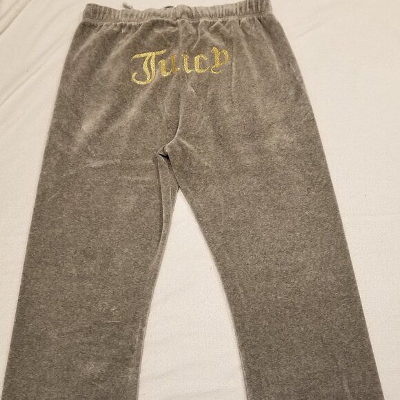VINTAGE Juicy Couture Velour Grey Trackpants Sweats XXLarge Y2K Bum/Butt Logo - Picture 10 of 12